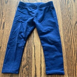 🍭6/$30 OshKosh B'gosh Girl’s Navy Fleece Lined Warm Cozy Leggings -3T